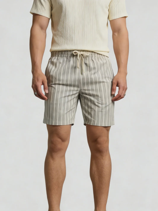 Herenshorts Gestreept met Trekkoord en Zakken - Zomer Strand Kleding
