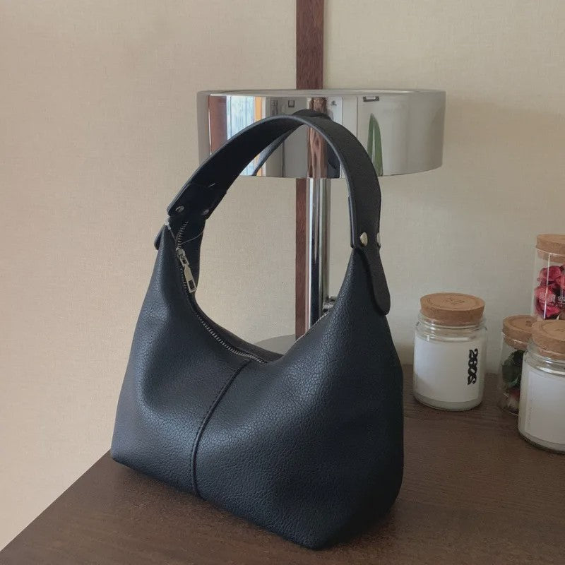 Vintage PU Lederen Schoudertas voor Dames - Hobo Stijl