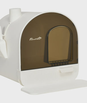 PawHut Gesloten Kattenbak met Lade, Schep en Mat - 43x44x47cm