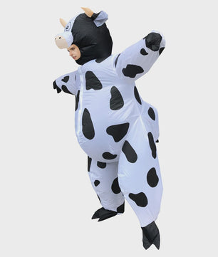 Opblaasbaar Koe Kostuum voor Volwassenen - Grappig Verkleedpak voor Feest & Halloween
