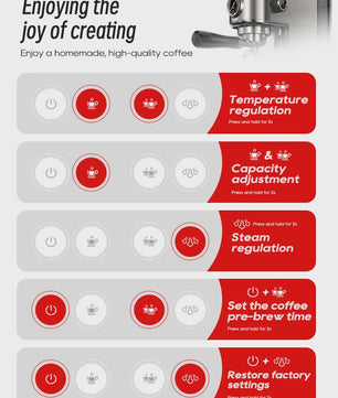 HiBREW H10B Espresso Machine: 20 Bar, Instelbare Temperatuur, Koud & Warm, Super Slim Koffiezetapparaat