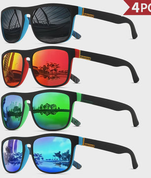 4x Klassieke Gepolariseerde Sport Zonnebril Heren Dames - Lichtgewicht PC Frame UV400