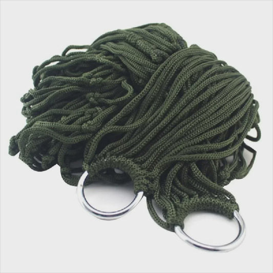 Draagbare Nylon Touw Hangmat - Ademende Mesh Schommelstoel voor Buiten & Binnen
