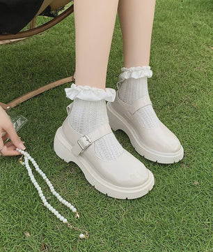 Dames Mary Jane Schoenen met Parels - Comfortabel & Elegant Zwart Leer