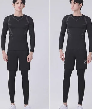 Heren Compressie Sport T-shirt - Sneldrogend en Ademend voor Fitness, Hardlopen & Training