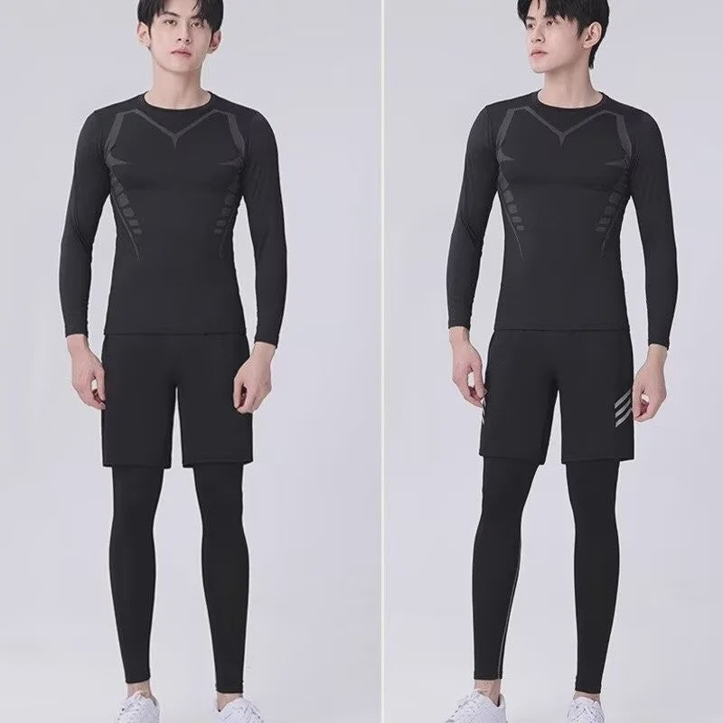 Heren Compressie Sport T-shirt - Sneldrogend en Ademend voor Fitness, Hardlopen & Training
