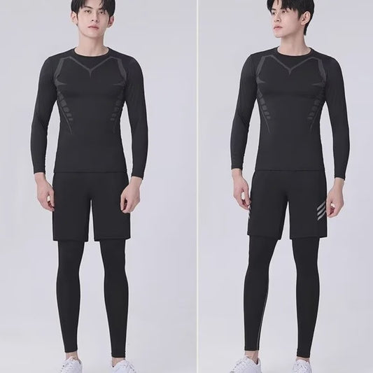 Heren Compressie Sport T-shirt - Sneldrogend en Ademend voor Fitness, Hardlopen & Training