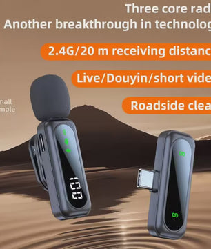 Draadloze Lavalier Microfoon voor iPhone & Android - Draagbaar, Ruisonderdrukking