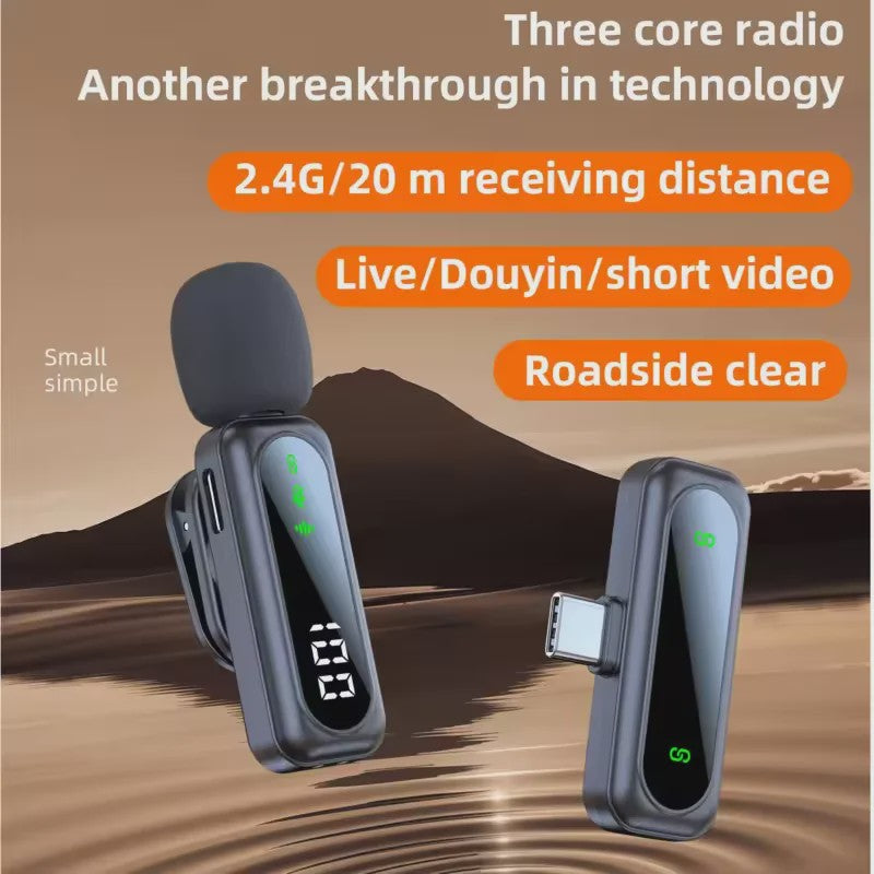 Draadloze Lavalier Microfoon voor iPhone & Android - Draagbaar, Ruisonderdrukking