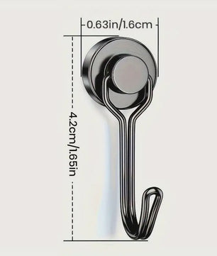 Krachtige Zwarte Magnetische Haken - Heavy Duty Ophanghaken met Sterke Magneet