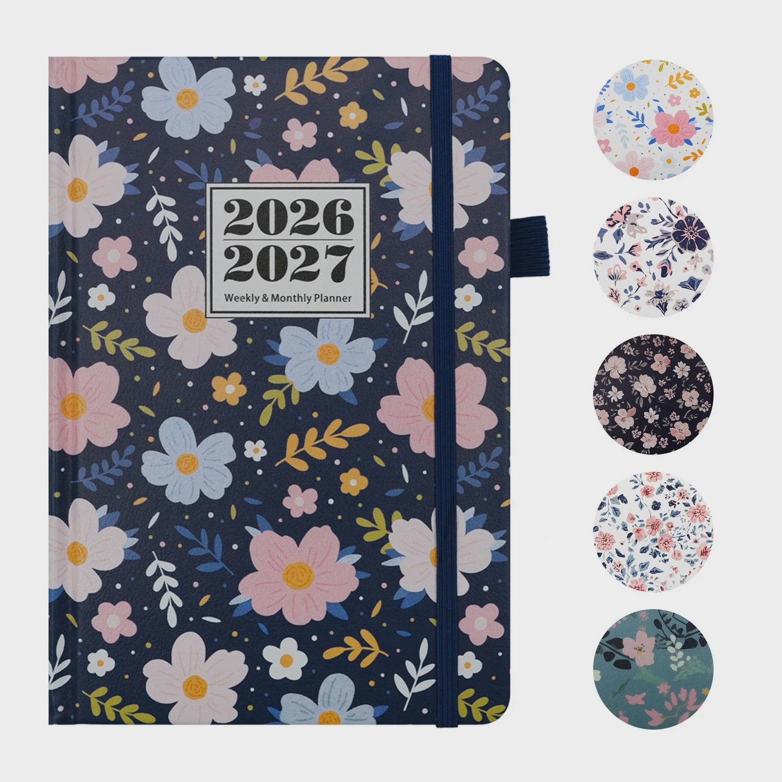 Bloemen A5 Planner 2026-2027: Week & Maand Overzicht met 144 Pagina's