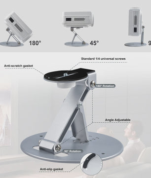 Universele 3-in-1 Projector Stand: Desktop, Muur & Plafond Montage