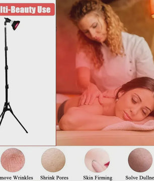 Roodlichttherapie Lamp 660nm & 850nm met Statief - Huidverbetering & Pijnverlichting