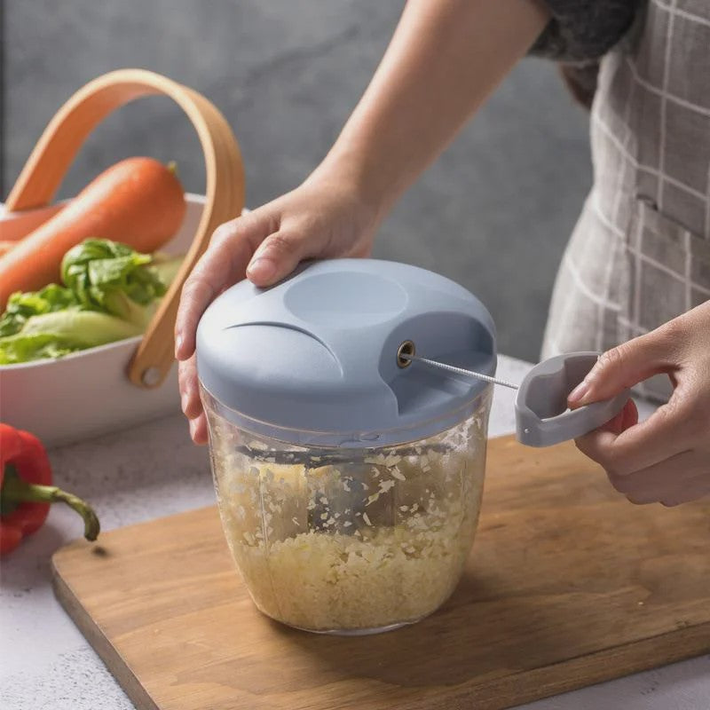 Handmatige Keuken Snijmachine - Knoflook, Ui, Vlees & Groenten Hakker (500/900ML)