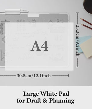 Magnetisch Schrijfbord A4 met Pen & Gum - Herbruikbaar Notitieblok voor Kantoor en Tekenen