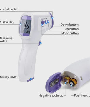 Contactloze Infrarood Koortsthermometer - Snel & Digitaal voor Baby's en Volwassenen