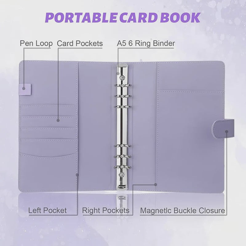 A5 Kpop Fotokaart Binder: Verzamelboek voor Idoolkaarten & Foto's - 25 Pagina's met 4 Vakjes