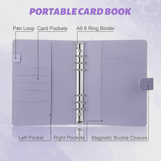 A5 Kpop Fotokaart Binder: Verzamelboek voor Idoolkaarten & Foto's - 25 Pagina's met 4 Vakjes