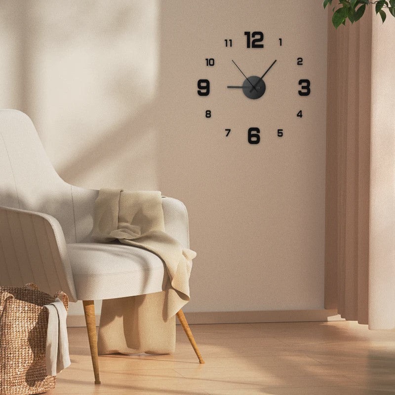 Creatieve Frameless DIY Wandklok - Stille Klok voor Woonkamer & Kantoor Decoratie