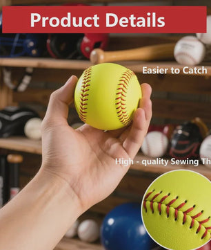 12-inch Hard Softbal Bal voor Training - Duurzaam Rubber - Groen