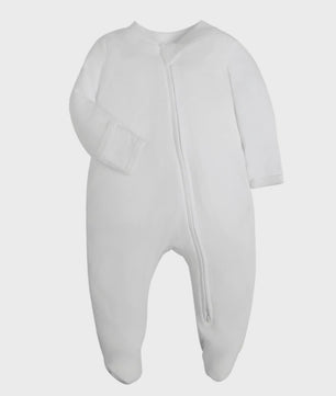 Katoenen Newborn Pyjama met Voetjes en Ritssluiting - Romper voor Jongens en Meisjes (0-12 Maanden)