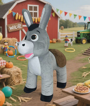 Opblaasbaar Mascot Kostuum Set: Ezel, Muis, Kat & Vos - Feest, Halloween, Cosplay