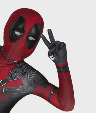 Deadpool Cosplay Kostuum Jumpsuit met Masker en Zwaarden voor Kinderen en Volwassenen