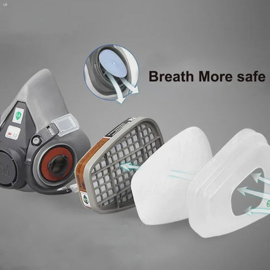 3M 6200 Herbruikbaar Halfmasker Gasmasker voor Verf, Chemicaliën en Stof