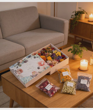 Gedroogde Bloemen & Kruiden Pakket - 40 Stuks - Knutsel & Decoratie Set