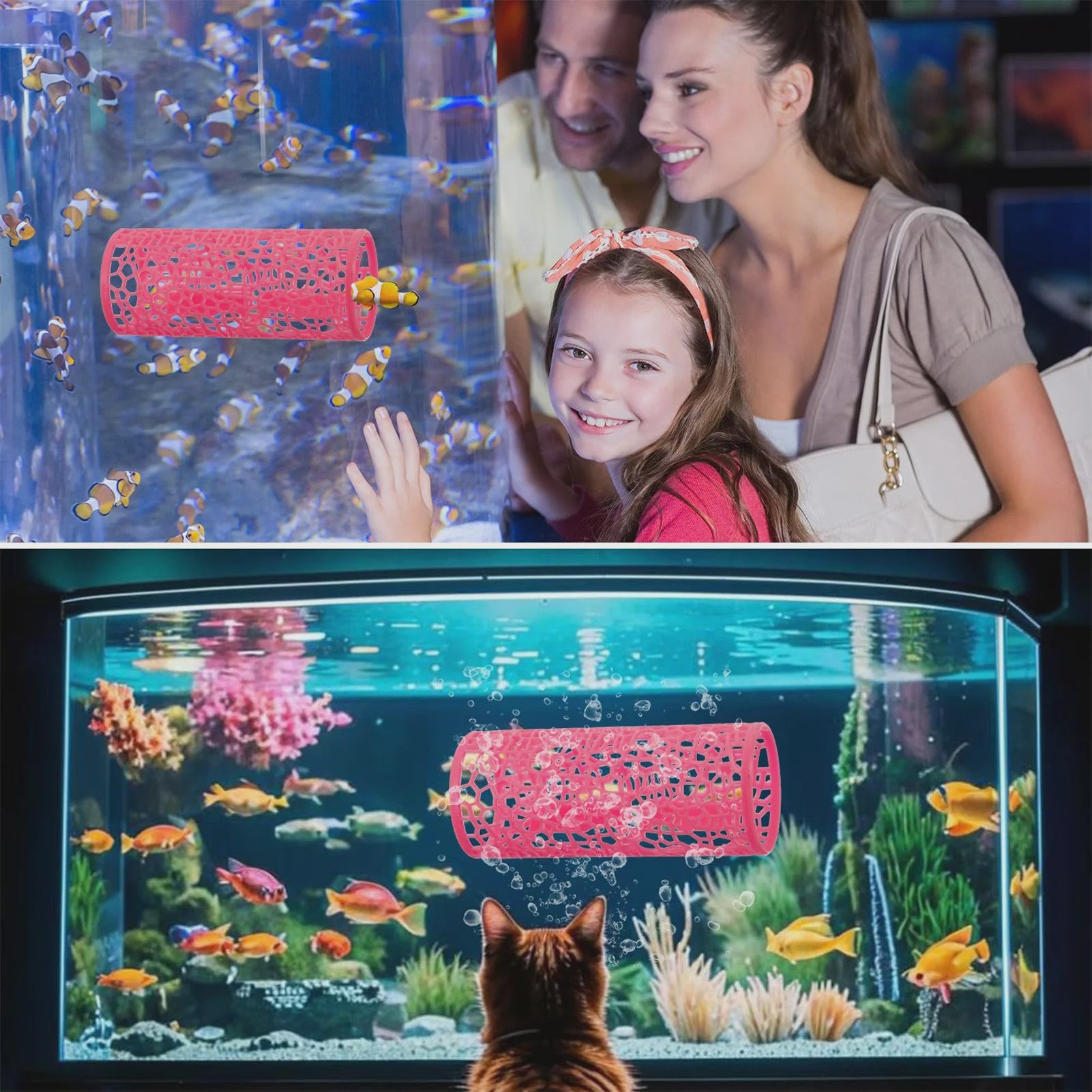 Aquarium Vis Tunnel Speelgoed - Betta & Guppy Hideout & Speeltuin