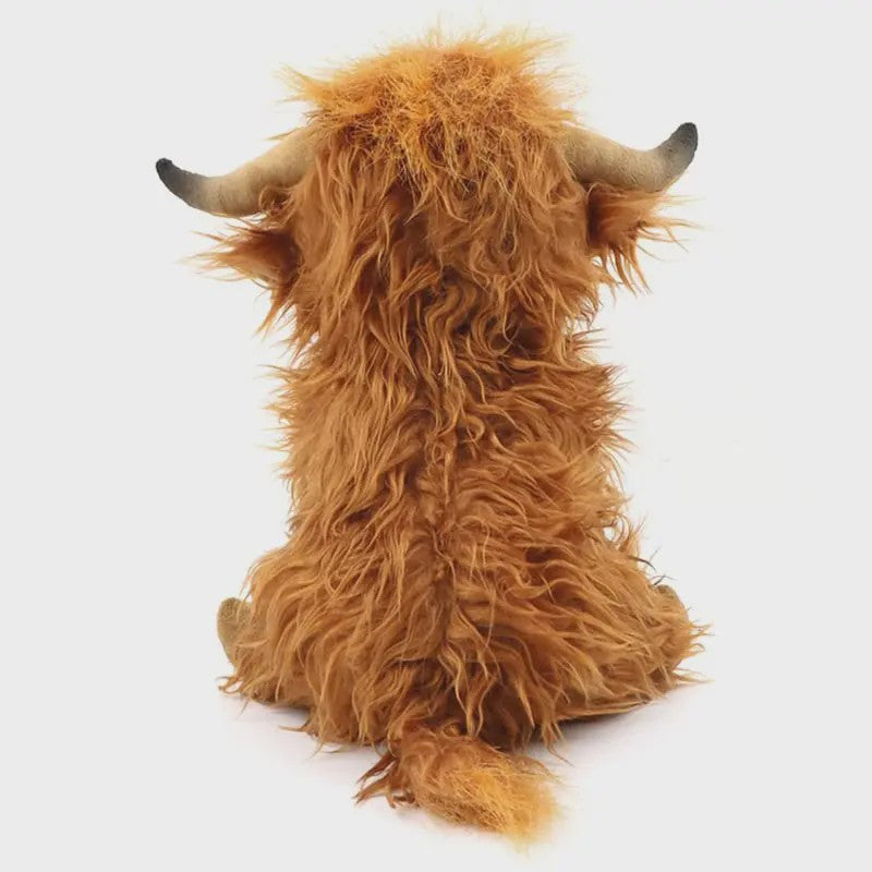 Schattige Pluche Schotse Hooglander Koe Knuffel - 25cm - Cadeau voor Kinderen & Baby's