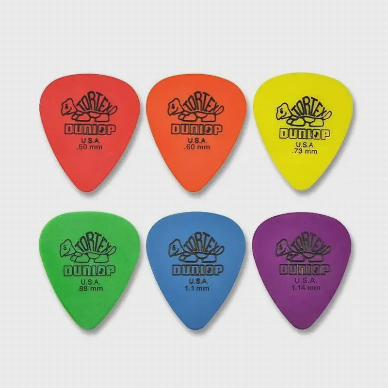 Dunlop Tortex Plectrums Set - 10 Stuks Diverse Diktes voor Gitaar