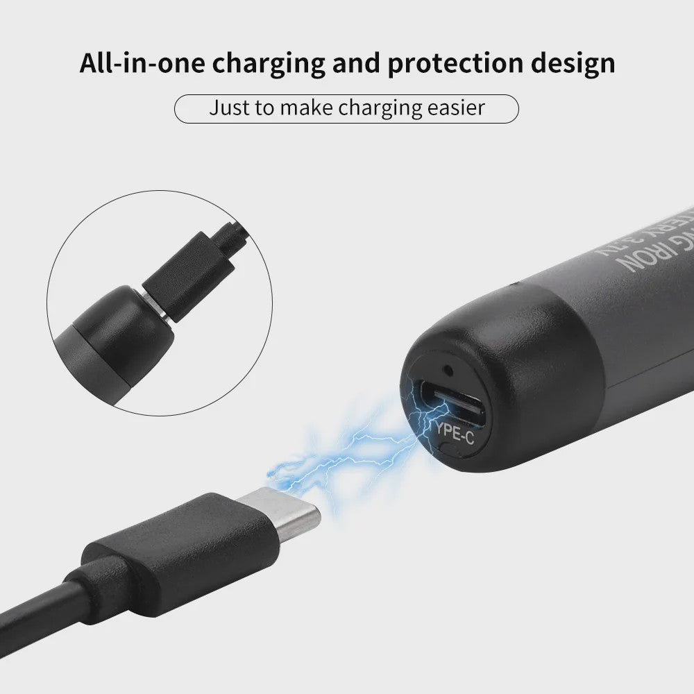 Draagbare USB Soldeerbout met Instelbare Temperatuur en Type-C Opladen