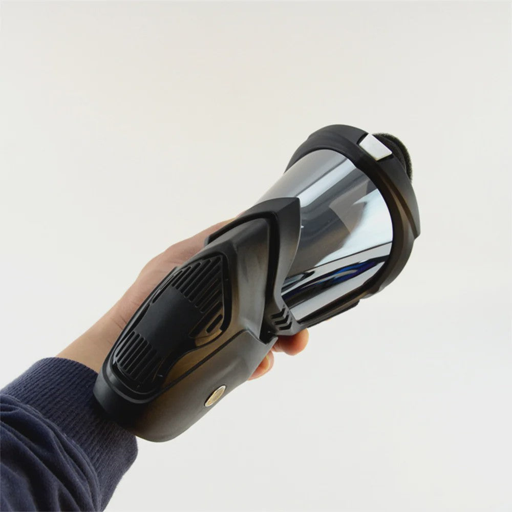 Motorcross Bril met Afneembaar Ademend Masker - Stof- en Impactbestendig