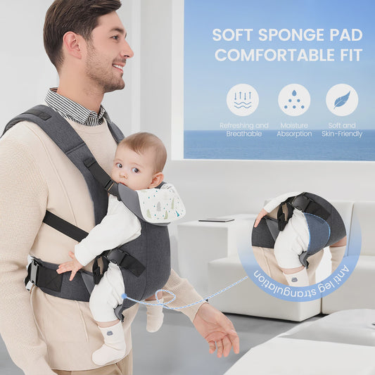 Ergonomische 4-in-1 Baby Draagzak - Verstelbaar, Comfortabel & Veilig voor baby's 3-15 kg
