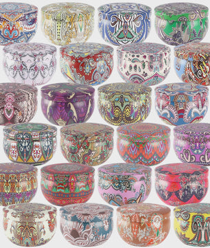 24-Pack Klassieke Chinese Geurkaarsen in Decoratieve Blikjes - Feest & Cadeau