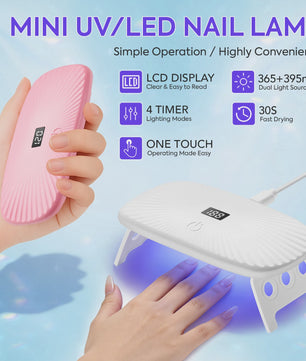2-in-1 UV/LED Nageldroger: Handheld & Desktop, Snel Drogen met Timer