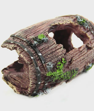 Resin Aquarium Ornaments Decorations Artificial Barrel Cave Landscaping Accessories For Fish Tank Aquarium Decoration Background