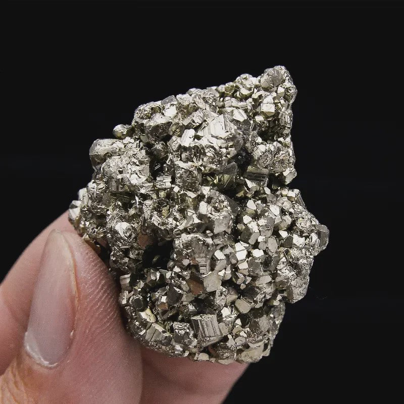 Natuurlijke Peru Pyriet Kristal Cluster - Uniek Mineraal voor Huisdecoratie & Energie