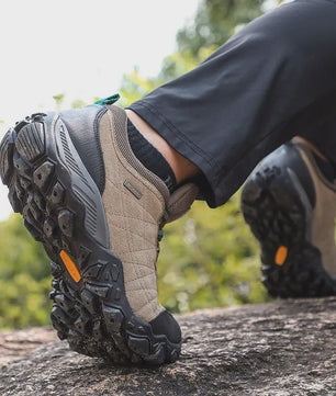 HUMTTO Heren Wandelschoenen - Luxe Leren Outdoor Sneakers voor Klimmen, Trekking & Werk
