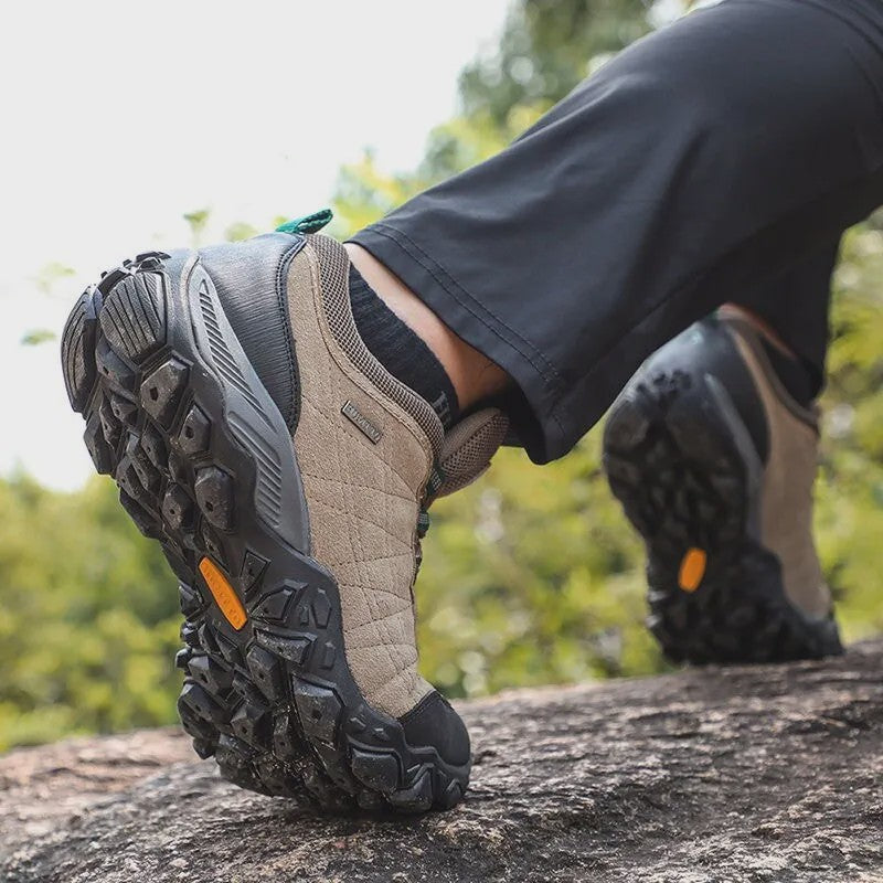 HUMTTO Heren Wandelschoenen - Luxe Leren Outdoor Sneakers voor Klimmen, Trekking & Werk