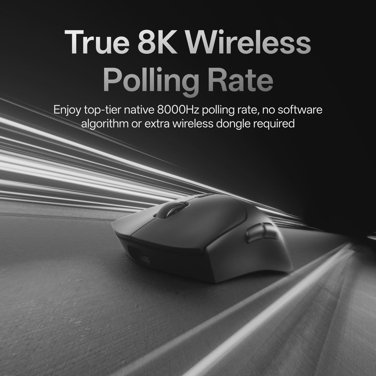 Rapoo VT7 MAX Draadloze Gaming Muis: 8K Polling Rate, Ultralicht & 750u Batterij