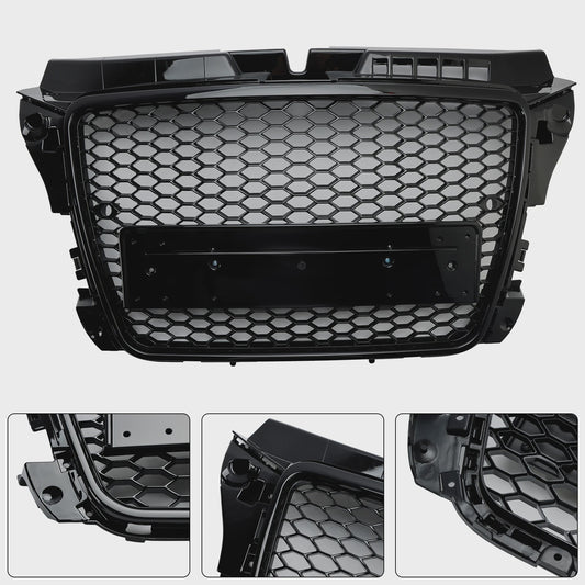 RS3 Style Honeycomb Grille voor Audi A3 8P (2008-2013) - Sportieve Front Upgrade