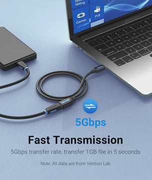 Vention USB 3.0 Verlengsnoer - Snelle Dataoverdracht voor PC, TV, Console & Meer
