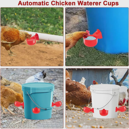 Automatische Drinkbakjes voor Kippen en Watervogels - Set van 10