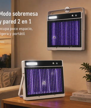 Elektrische Muskietenlamp 3000V UV LED, Oplaadbaar 2400mAh, Binnen/Buiten, Noodverlichting