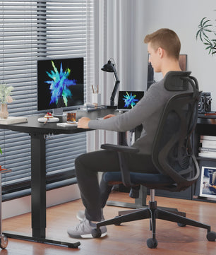 Elektrisch In Hoogte Verstelbaar Bureau met USB Poort - Sta-Zit Computerbureau