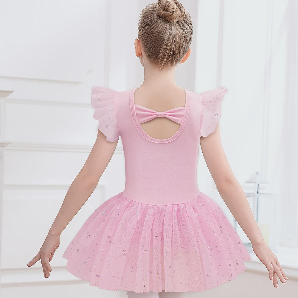 Meisjes Balletpakje met Glitter Tutu Rok & Strass Versiering - Dans & Gymnastiek