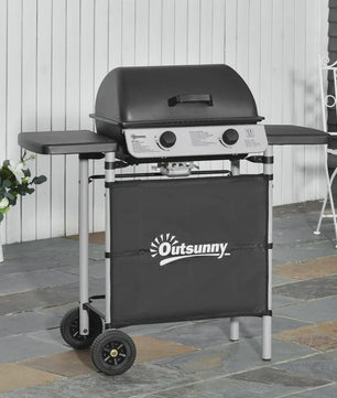 Grote Gasbarbecue met Deksel en Wielen - 5.6kW - 104x49x99cm