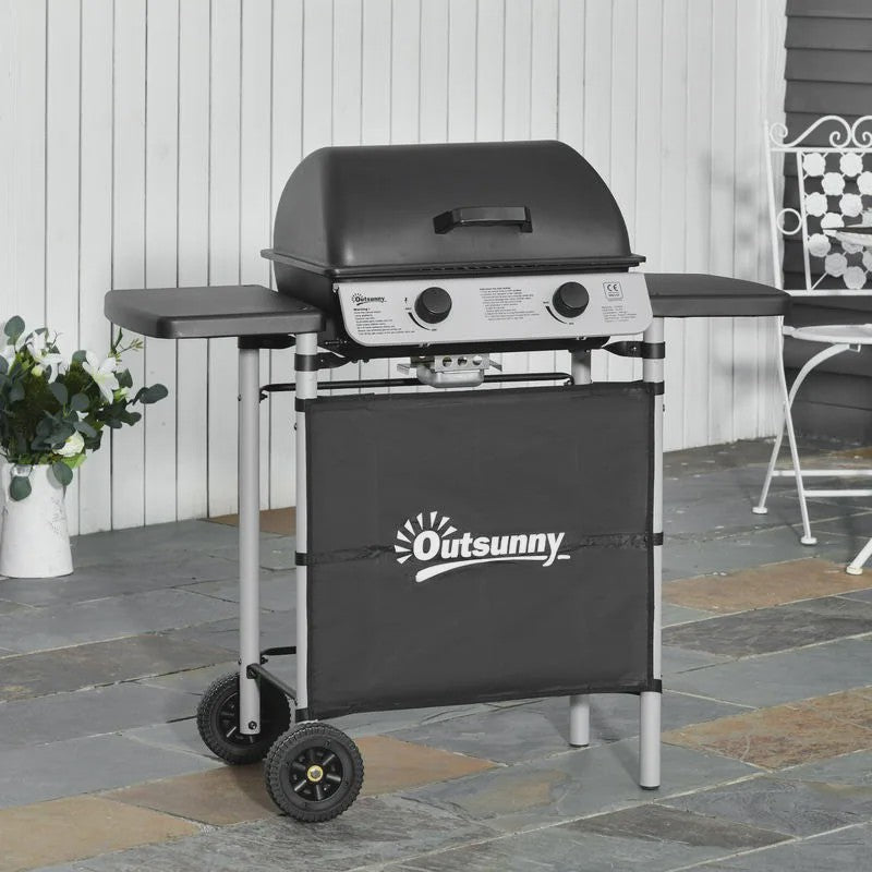 Grote Gasbarbecue met Deksel en Wielen - 5.6kW - 104x49x99cm
